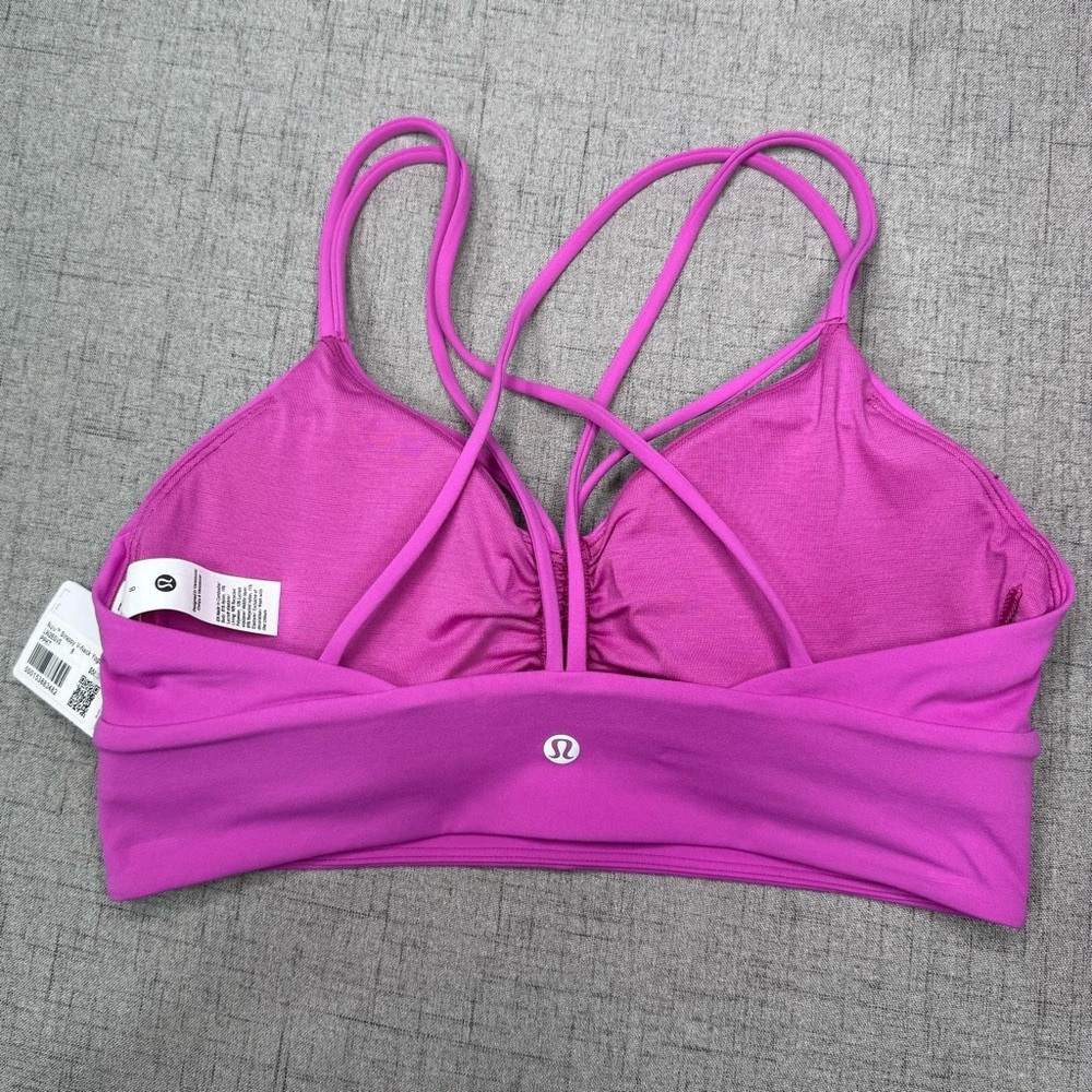 NWT Lululemon Nulu Strappy V-Neck Yoga Bra Sports Bra Pow Pink Tone 8 - Picture 4 of 7
